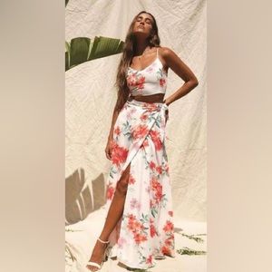 Lulus Floral Crop Top *top only*